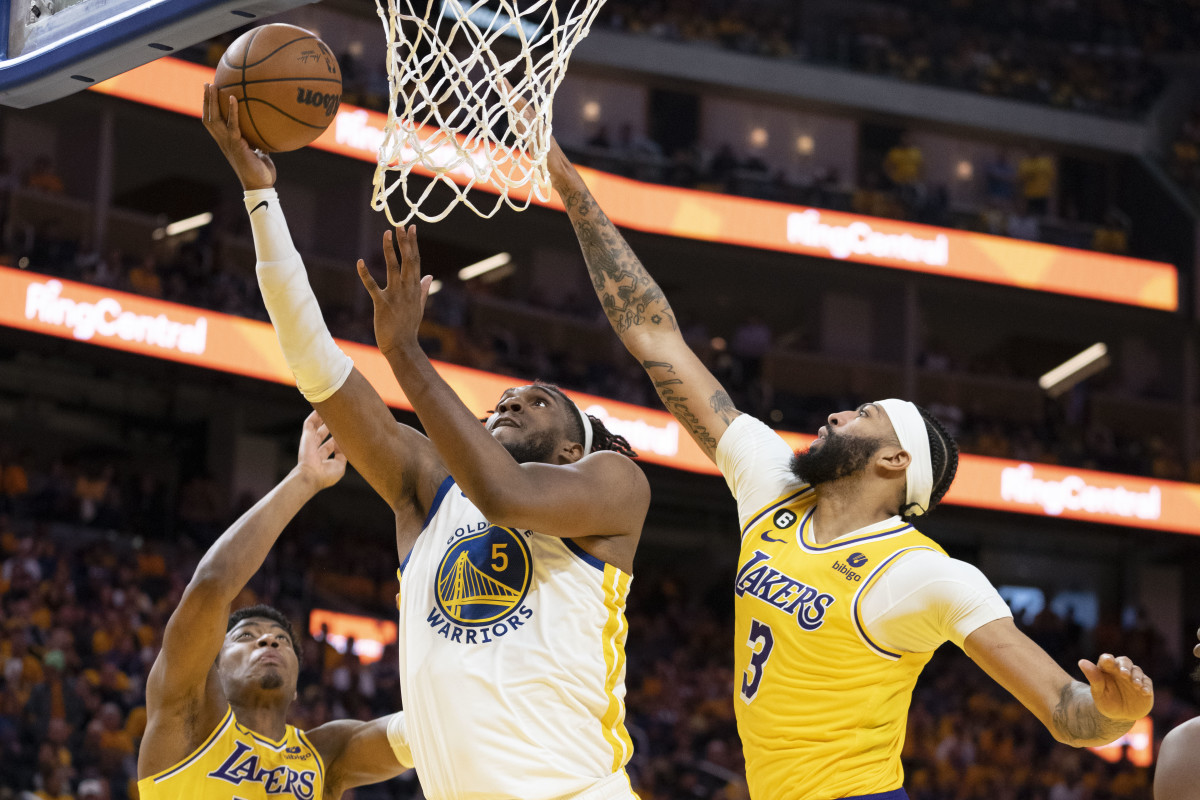 anthony davis kevon looney rui hachimura warriors